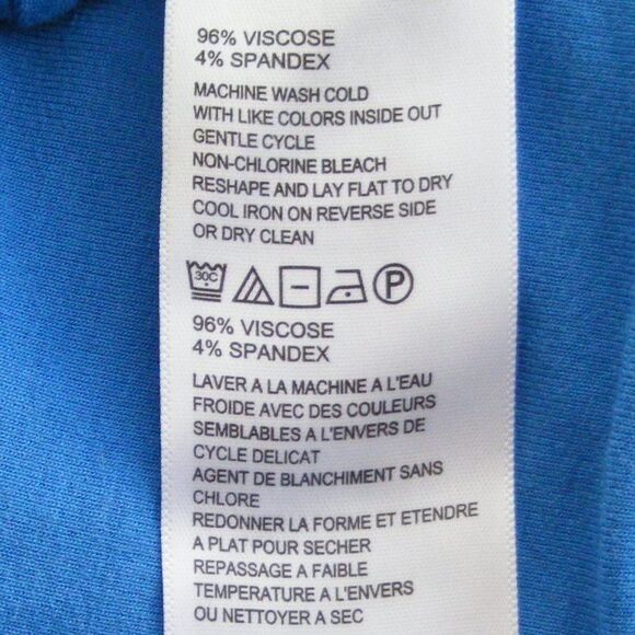 TOMMY BAHAMA Top, M, Blue, Scoop/Stretchy neckline, SS, Solid, TEE - Picture 9 of 9